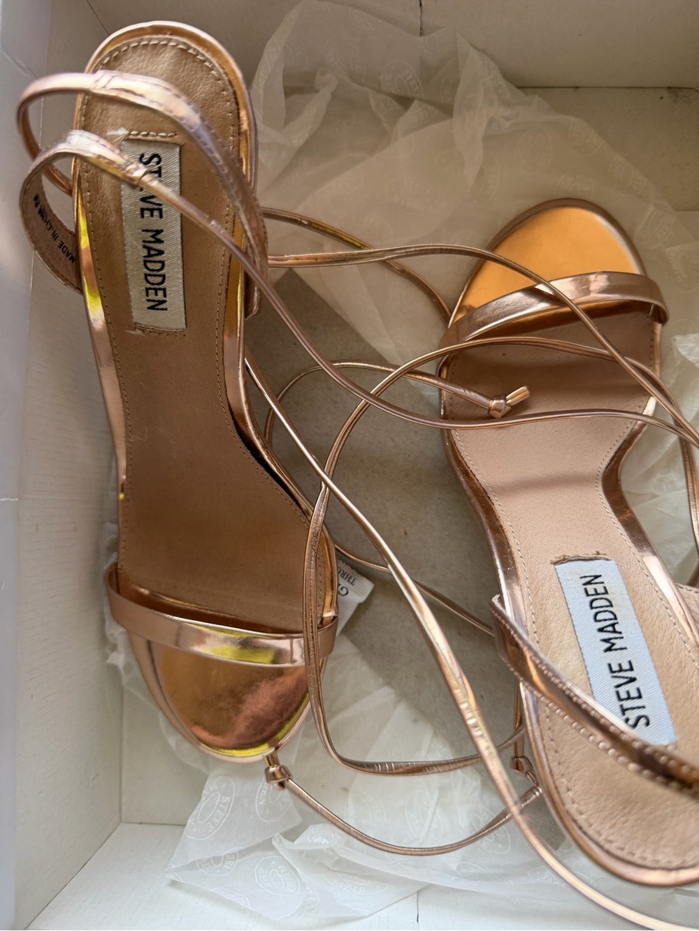 Steve Madden Rose Gold Strappy Sandal